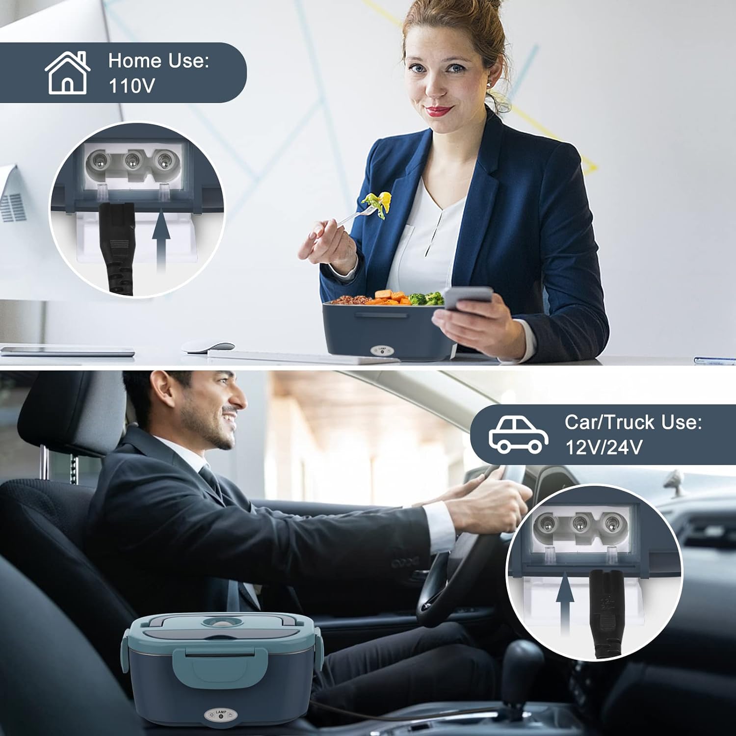 Portable Electric Lunch Box with Fast Heating Technology & Leak-Proof Design for On-the-Go Meals