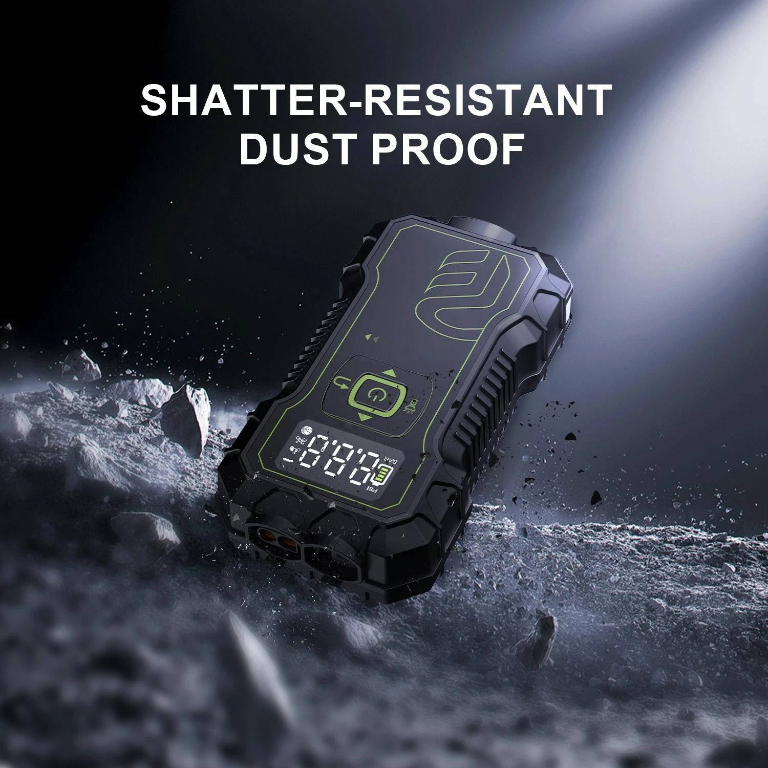 PowerBoost | 10000mAh Car Jump Starter with Air Compressor & Wireless Charging | Compact Design for Emergency Starts 5