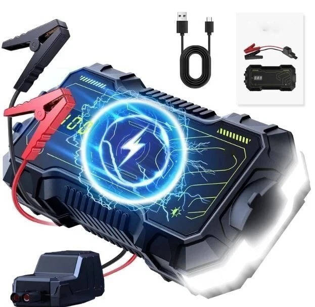 PowerBoost | 10000mAh Car Jump Starter with Air Compressor & Wireless Charging | Compact Design for Emergency Starts 6