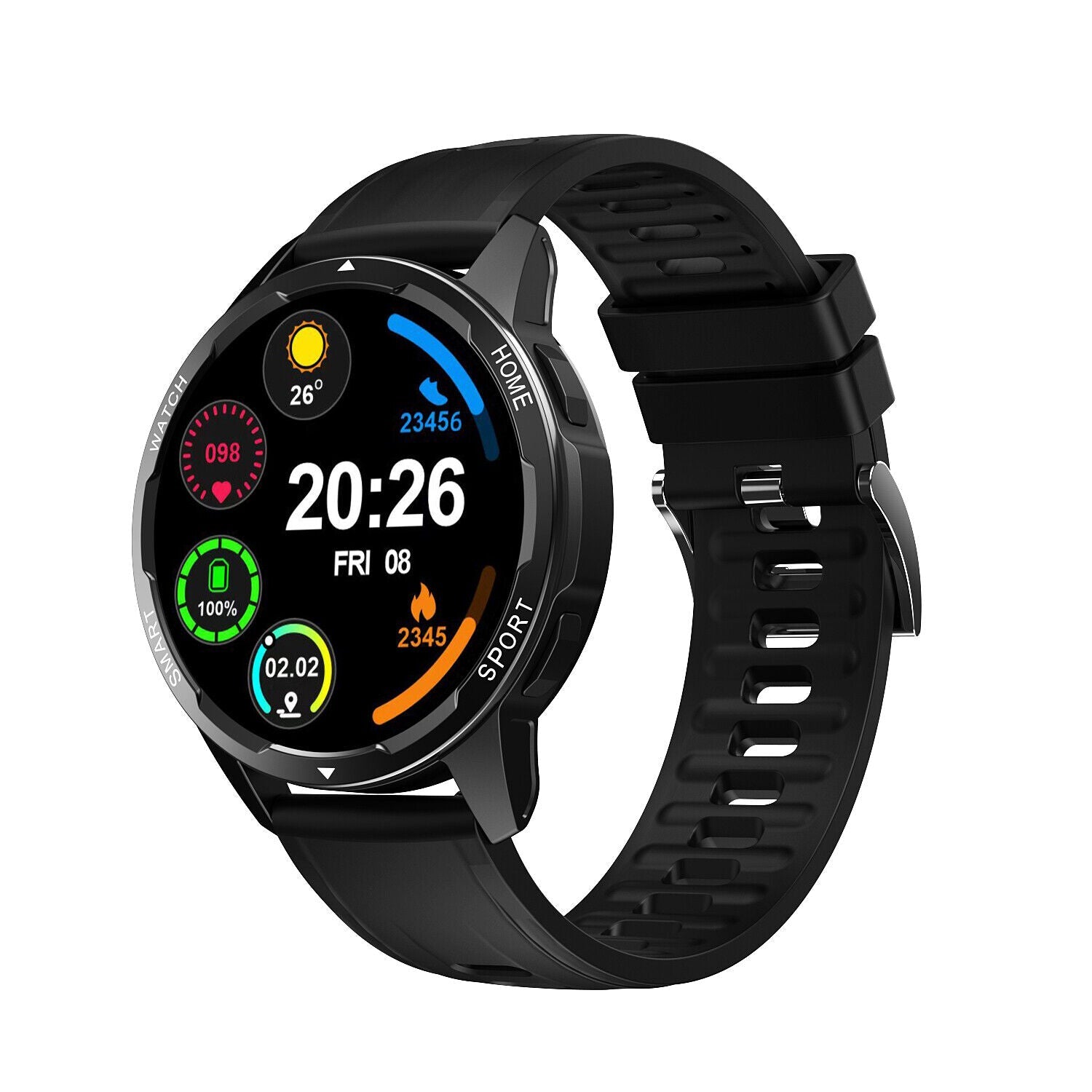 Smart Fitness Tracker Watch with Heart Rate Monitoring & Waterproof Design for Health Tracking 0