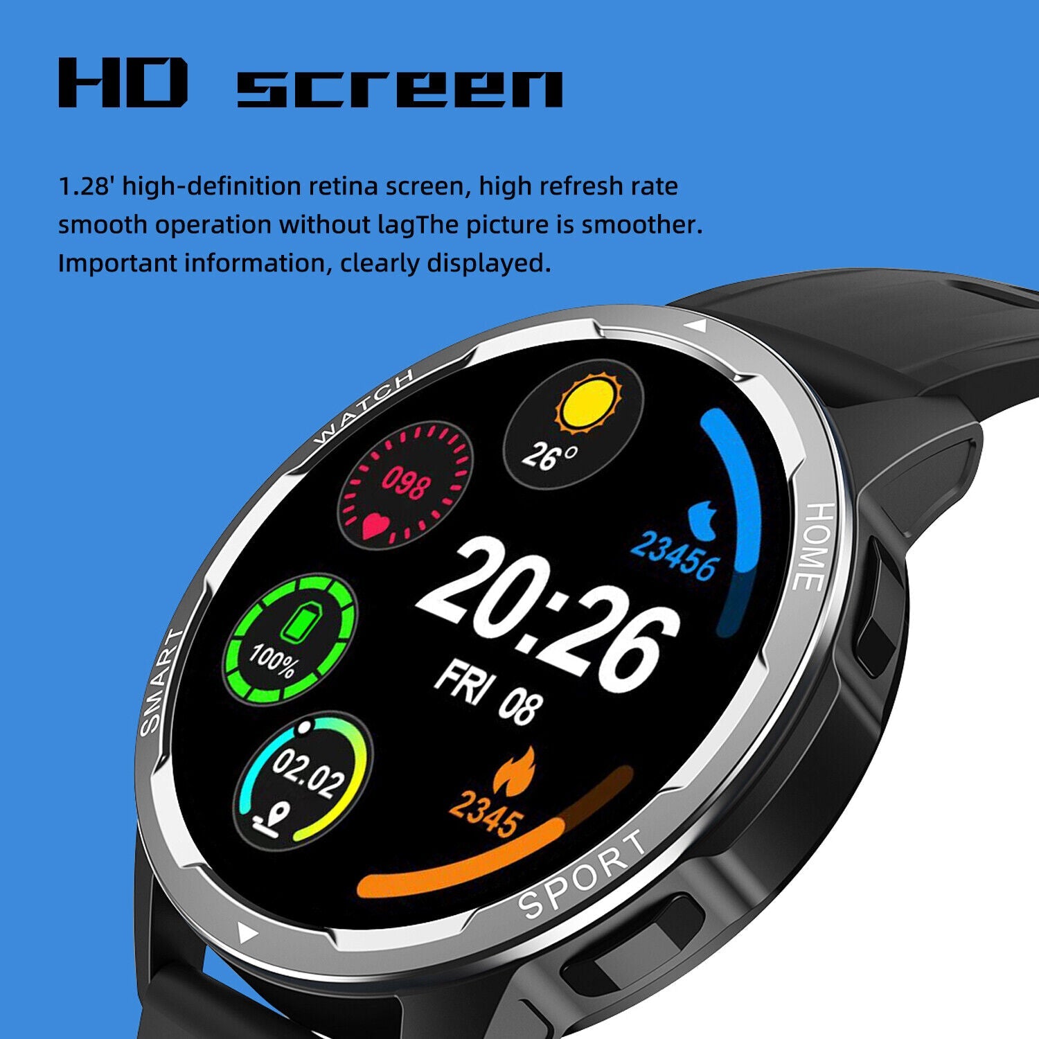 Smart Fitness Tracker Watch with Heart Rate Monitoring & Waterproof Design for Health Tracking 1