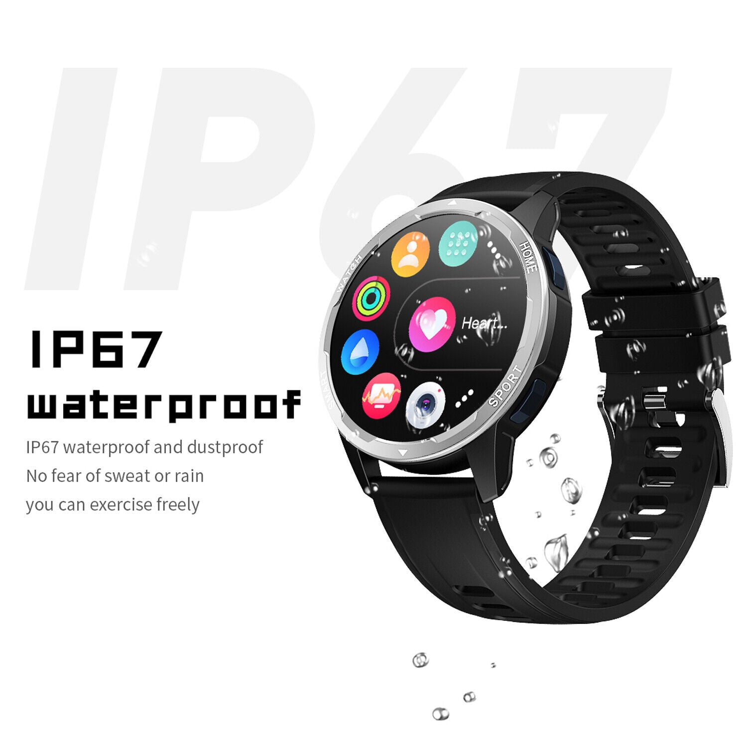 Smart Fitness Tracker Watch with Heart Rate Monitoring & Waterproof Design for Health Tracking 4
