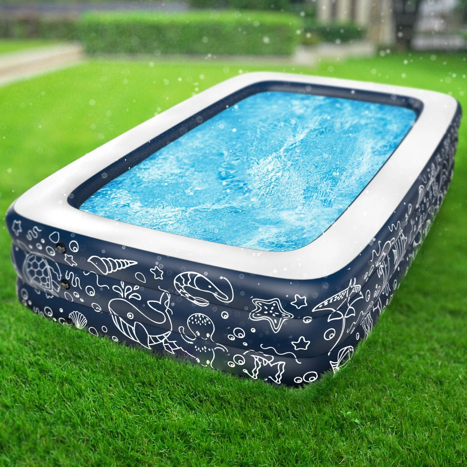 Ultimate Backyard Pool | Above Ground Swimming Pool with Rapid Inflation | Spacious Design for Family Fun 1