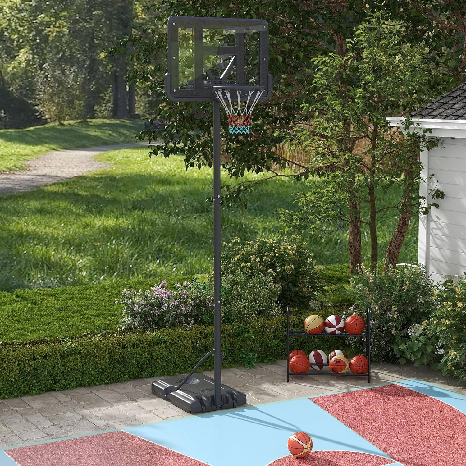 Versatile Adjustable Basketball Hoop with Dual Sports System for Year-Round Fun 4