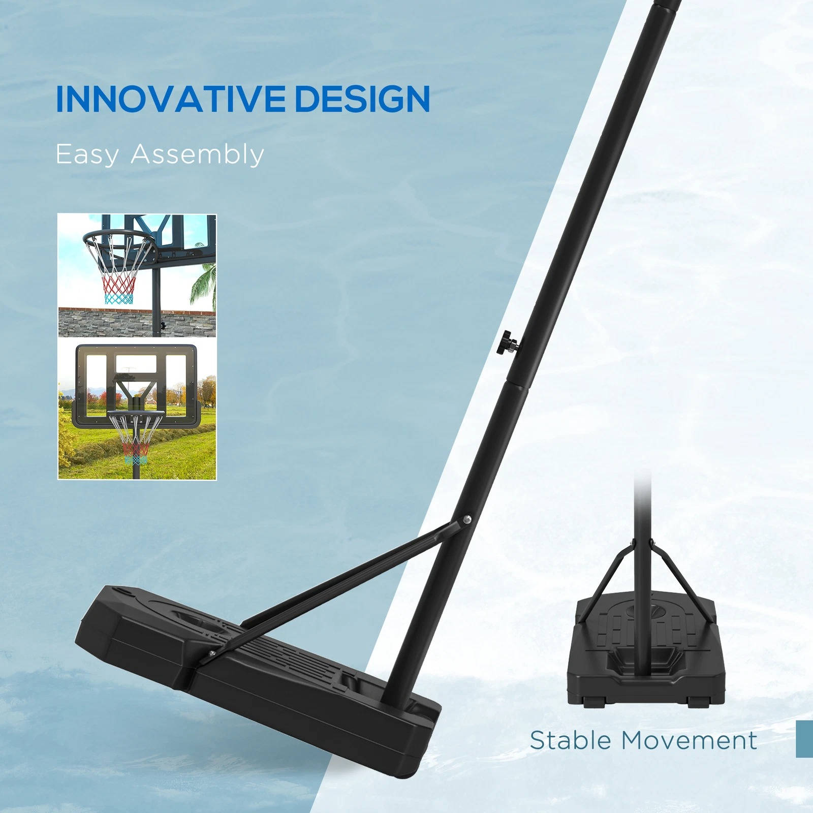 Versatile Adjustable Basketball Hoop with Dual Sports System for Year-Round Fun 7